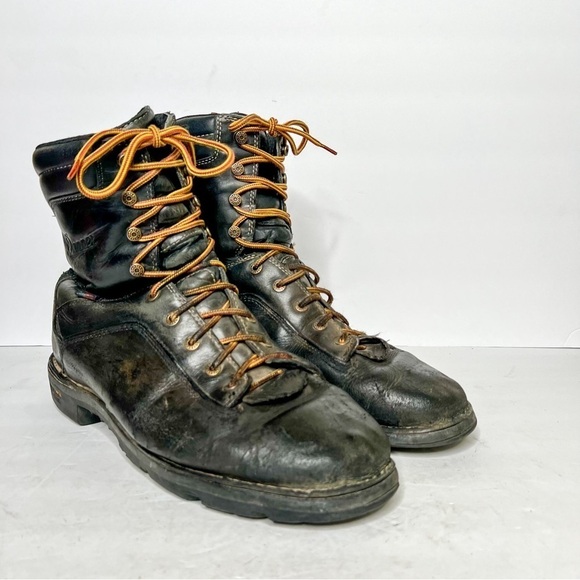 Danner Quarry USA 8” Black Leather Work Boots Size 13 - Picture 1 of 6